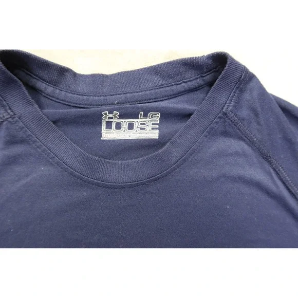 Under Armour Men's St Johns Jesuit Titans HeatGear T-Shirt Navy Blue L Loose Fit - Picture 3 of 7